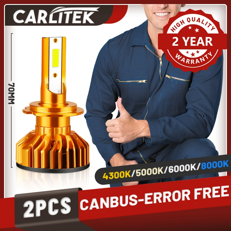 Автомобильные аксессуары CARLITEK H11 H4 H7 Led Canbus H8 H9 9005 9006 фары мини размер 4300K 6000K 8000K HB3