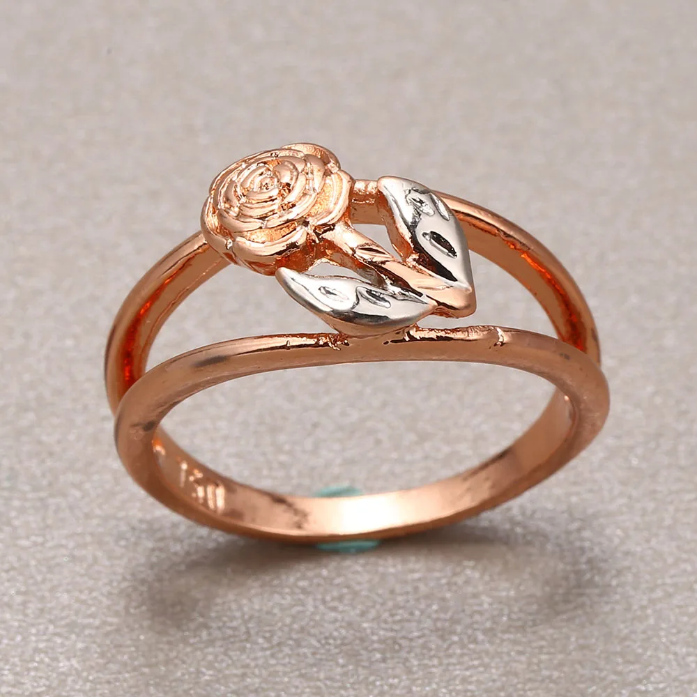 

Coconal Fashion Hollow Carved Rose Shape Finger Ring for Women Korean Design Female Engagement Bohemia Statement Ring Jewelry
