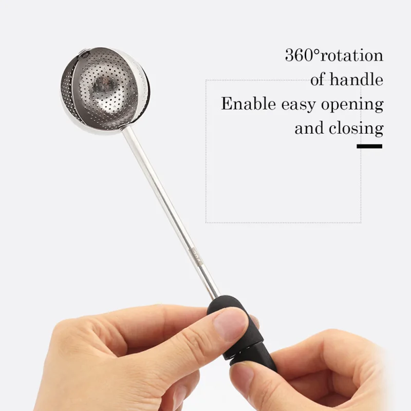 Stainless steel tea set spherical strainer coffee vanilla spice filter diffuser handle ball | Дом и сад
