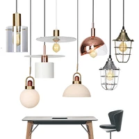 nordic simple adjustable led pendant lights bulb glass wooden hanging lamp cafe bar dining room kitchen bedroom home decorative