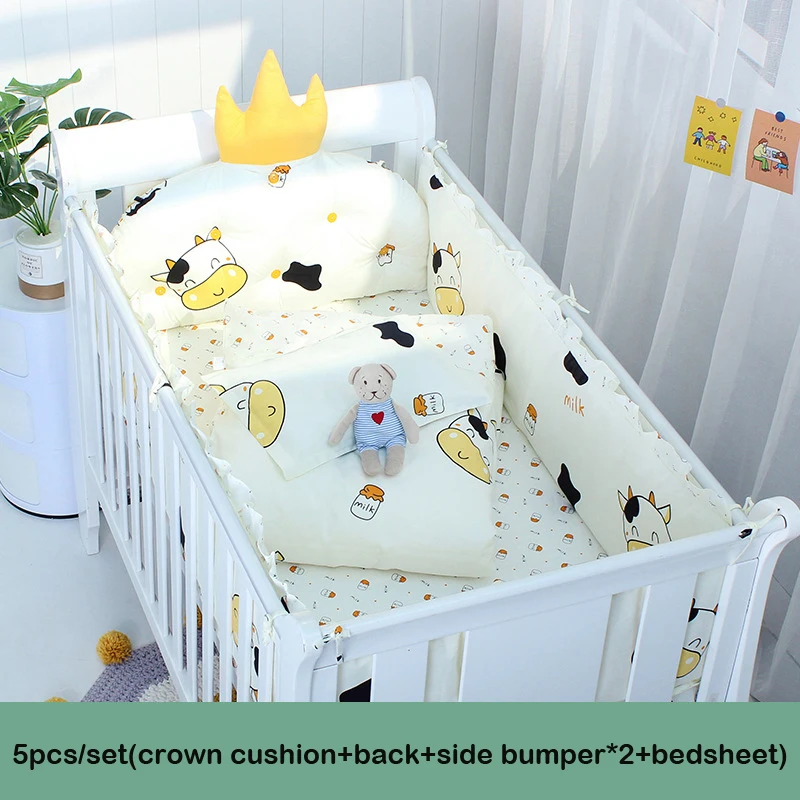Бортики для кроватей в Защита кроватки натуральный хлопок детская кроватка