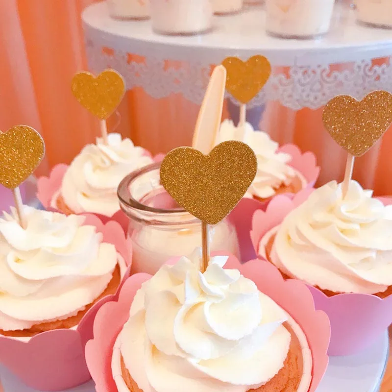20 шт. мини капкейк сердечко для украшения торта на день рождения|Товары тортов| |
