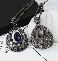 neck couple pendants and necklaces for women water drop fashion temperament crystal necklace womens pendant long sweater chain