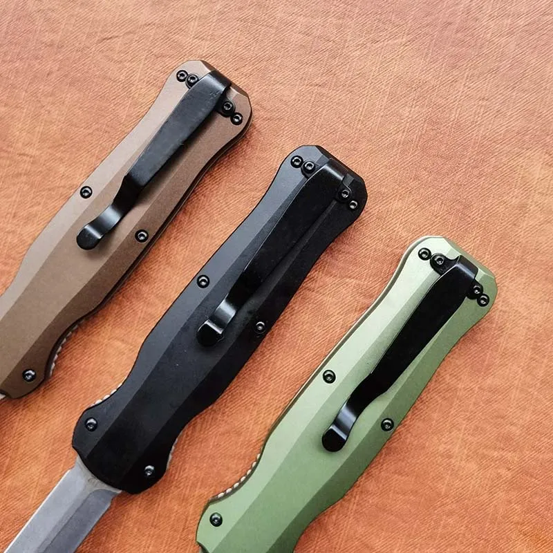 

New Arrival OTF Folding Knife 6061-T6 Aviation Alumnium Handle Tactical Knives Gear EDC Self Defense Pocket Knives