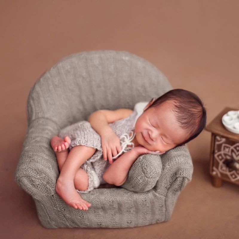 

Newborn Seat Posing Modeling Sofa and Pillow Set Baby Full Moon Photography Prop 652A