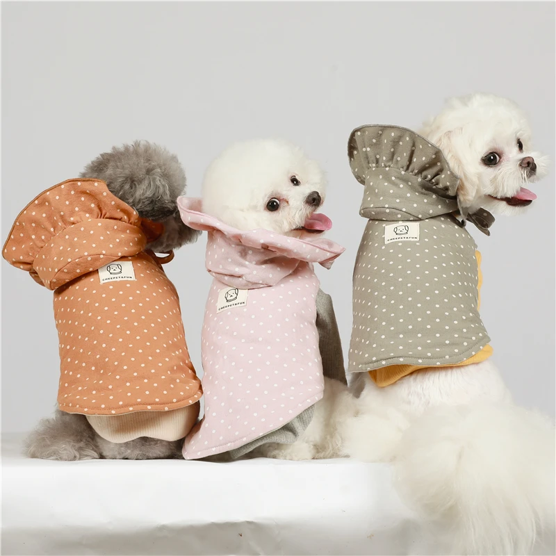 

Small Pets Dog Cute Clothes With Hat Double size Dress Available Vest Chihuahua Toy Puppy Apparel