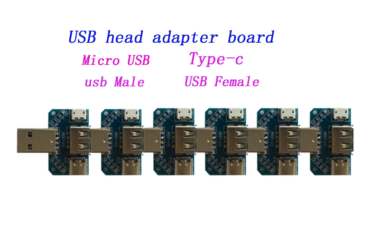 USB адаптер со штекером на гнездо micro Type C 4P 2 54 мм встроенный USB4|Интегральные схемы| |