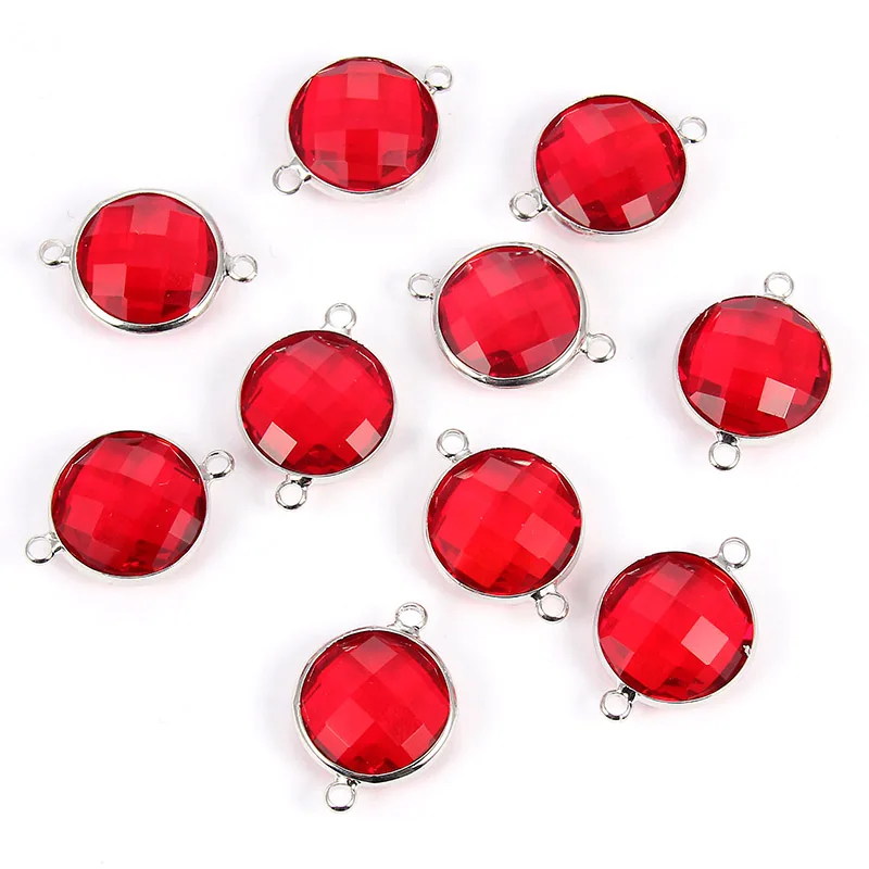 10pcs14mm коричневый черный многоцветный круглый сплав кристалл ювелирный