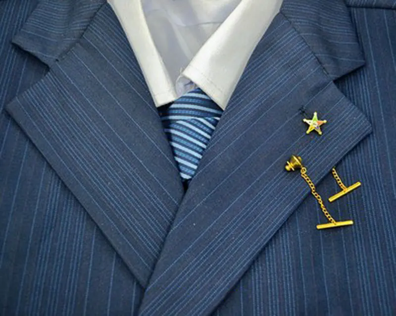 Масонская эмблема на брошь металлический штырь отворотом с эмблемой масонство