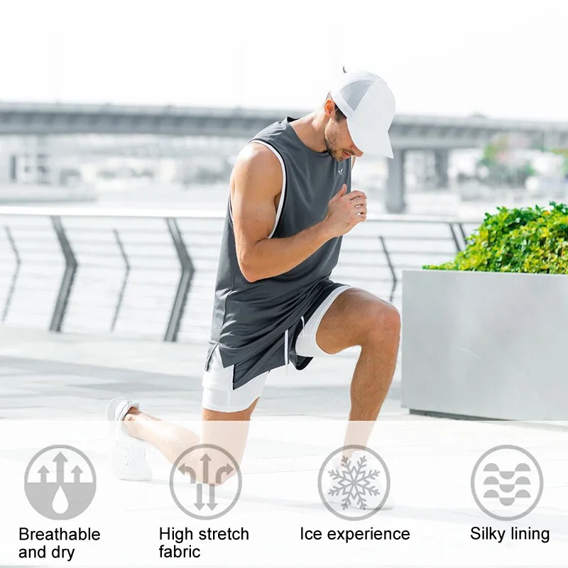 

Men Sport Shorts Quick Drying Breathable with Pocket Stretchy for Fitness Summer TC21