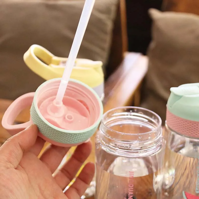 520 мл портативная мультяшная пластиковая бутылка для воды детей спортивная