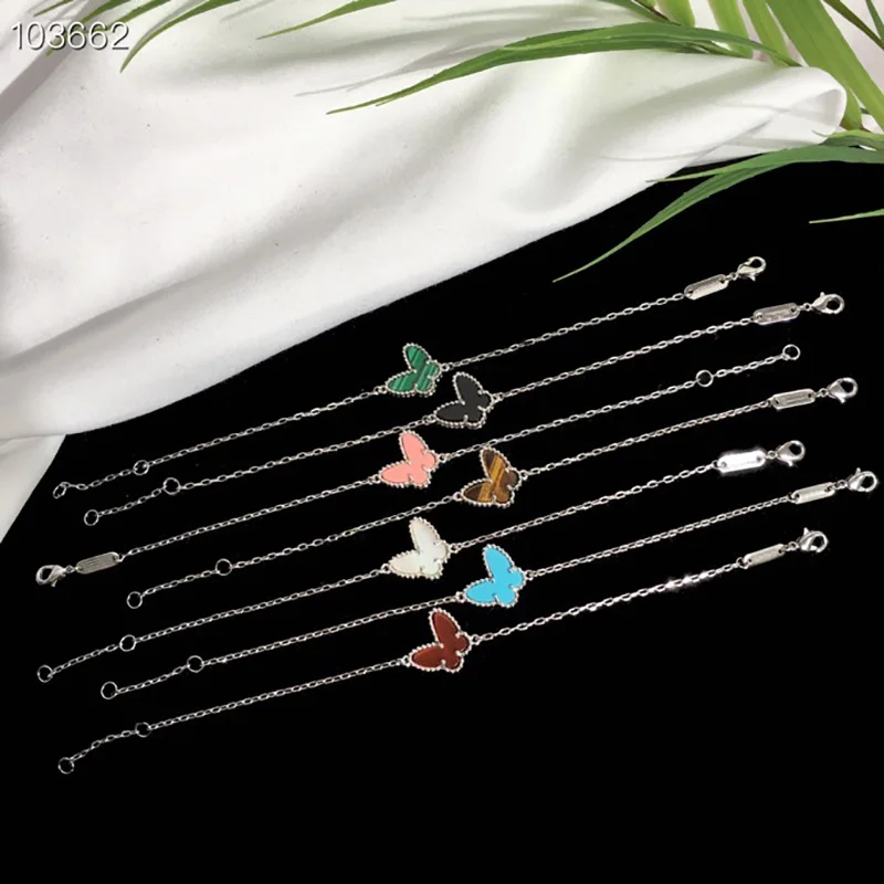 Модный дизайнерский женский браслет YPAY8 с бабочками и цветами черный красный