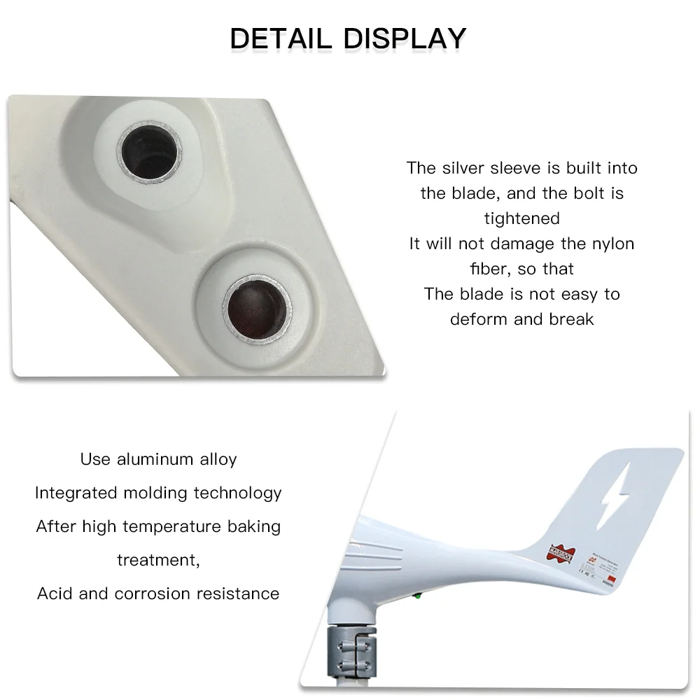 Комплект Генератора ветряной турбины 12/24 В переменного тока 600 Вт домашняя