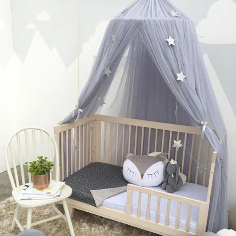 

Mosquito Net For Children Hung Dome Bed Canopy Tent For Girls Princess Room Summer Baby Bed Mosquito Net With Stars Home Decor