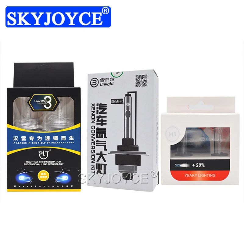 SKYJOYCE 1 пара 12 В 35 Вт лампы головного света Yeaky HeartRay Cnlight Xenon H1 H7 H11 9005 9006 D2H 5000K 4300K 4500K