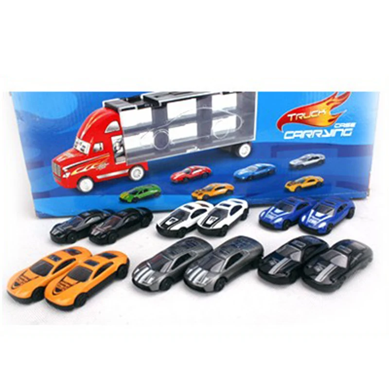 

Diecasts & Toy Vehicles Toy Cars 1 Set Container Truck Toy Cars 12 Alloy Car Model Mini Small Gift Toys For Children Boys