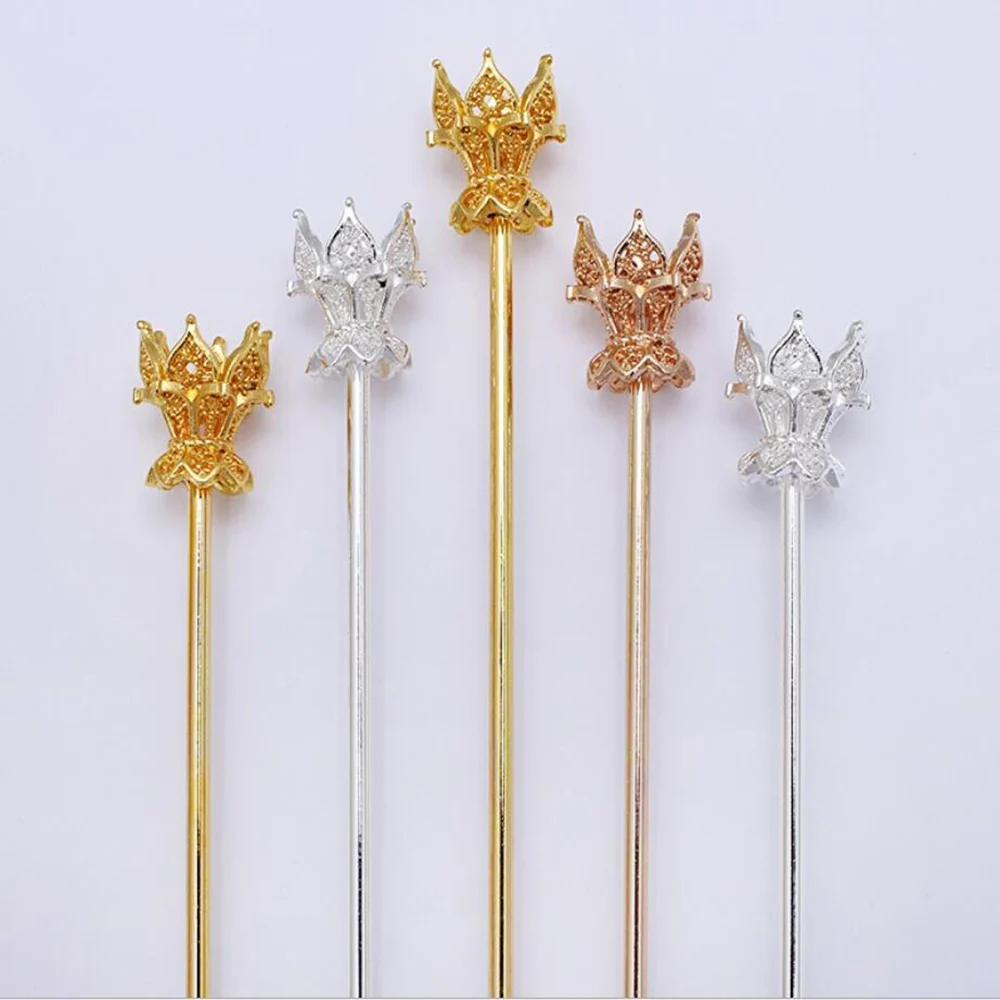 

Vintage Lotus Flower Caps Fit Beads DIY Hairpins Hair Sticks Forks Hair Pin Hairpin Hair Wear Findings DIY Jewelry Accessories