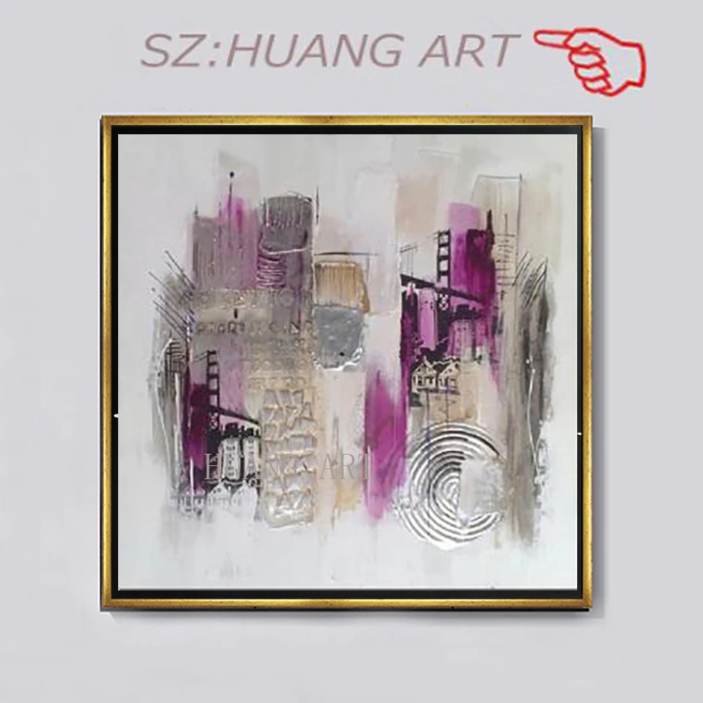 

purple Abstract Landscape Painting Hand Painted Oil Painting On Canvas Wall Art Poster Painting For Modern Home Decor