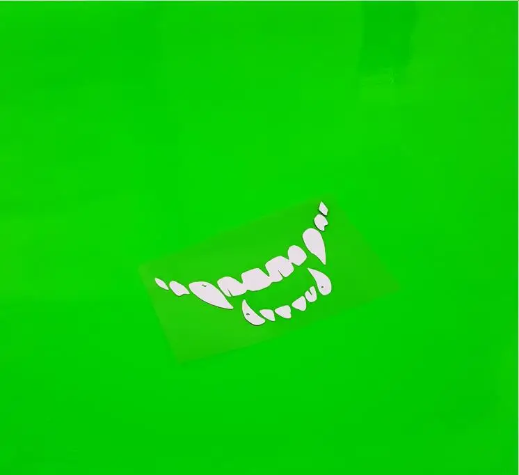 

Evil Sharp Tooth Car Stickers Reflectivc Monster Vinyl Motorcycle Racing Decals Decoration For Laptop Truck Vans
