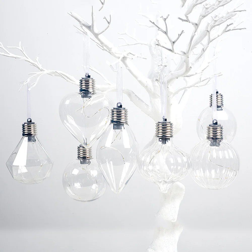 Рождественский подвесной шар с прозрачной лампочкой украшение для вечерние НКИ