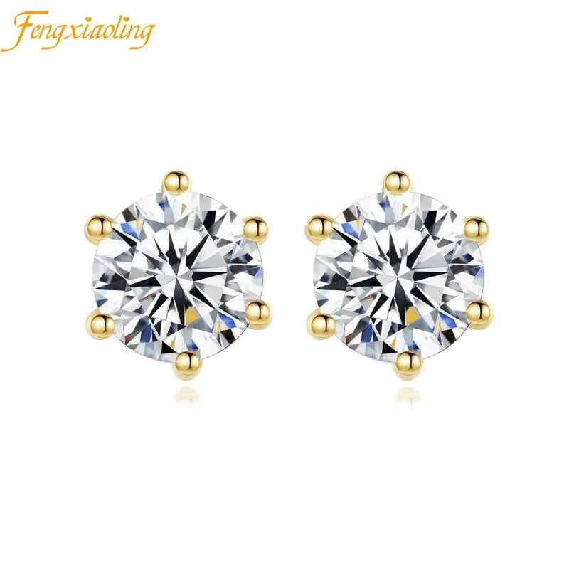 

Genuine 925 Sterling Silver Stud Earrings For Women & Girl Trendy Minimalism Small Round Zircon Silver Earrings Fine Jewelry