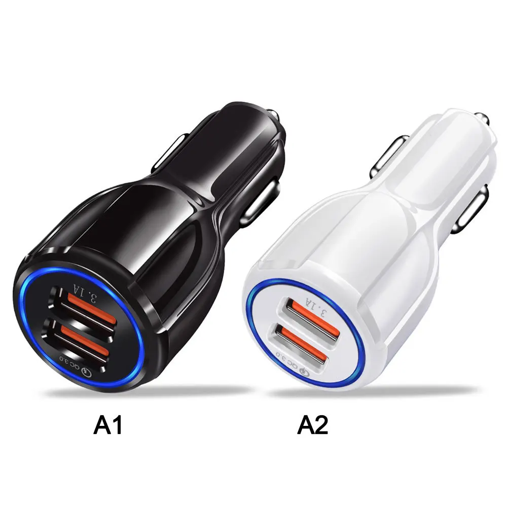 

2 Port USB Fast Car Charger Car USB Charger Quick Charge 3.0 Mobile Phone Charger for Phone Tablet Car-Charger