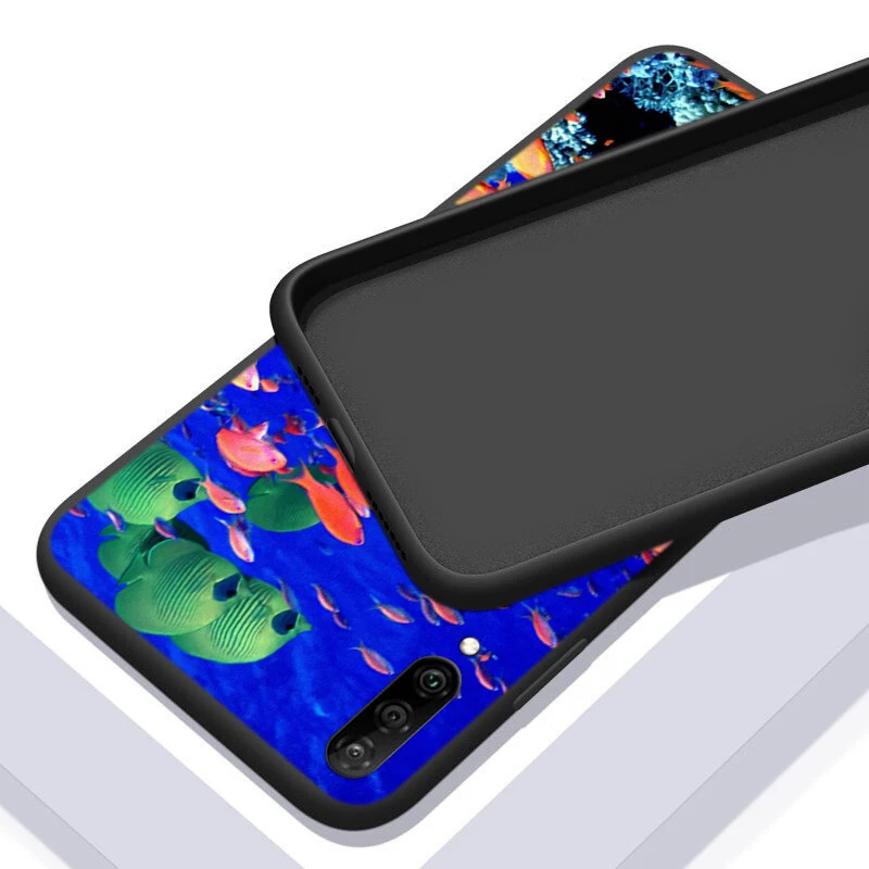 

Silicone shell Sea animal world for Samsung Galaxy A90 A80 A70 A60 A50 A40 A20E A2Core A10 M20 Black Phone Case