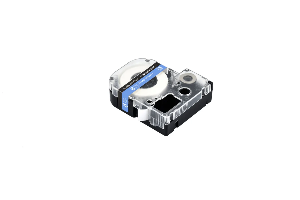 Ярлыки Epson KingJim совместимые с SD6B 6 мм белого и синего цветов зеркальные ленты LC2LWV