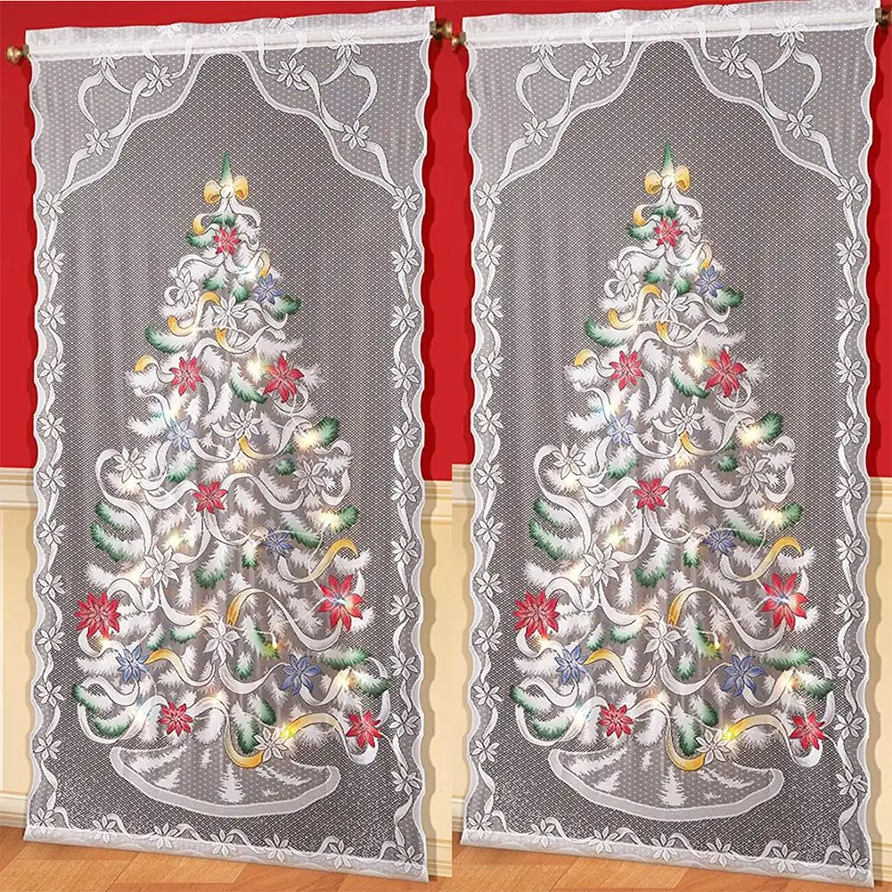 HobbyLane 2 шт. Рождественская штора с Санта Клаусом принтом оленя для гостиной