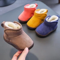 new plush warm baby toddler boots fashion children snow boots shoes for boys girls winter shoes 1 4year old kids ankle boots