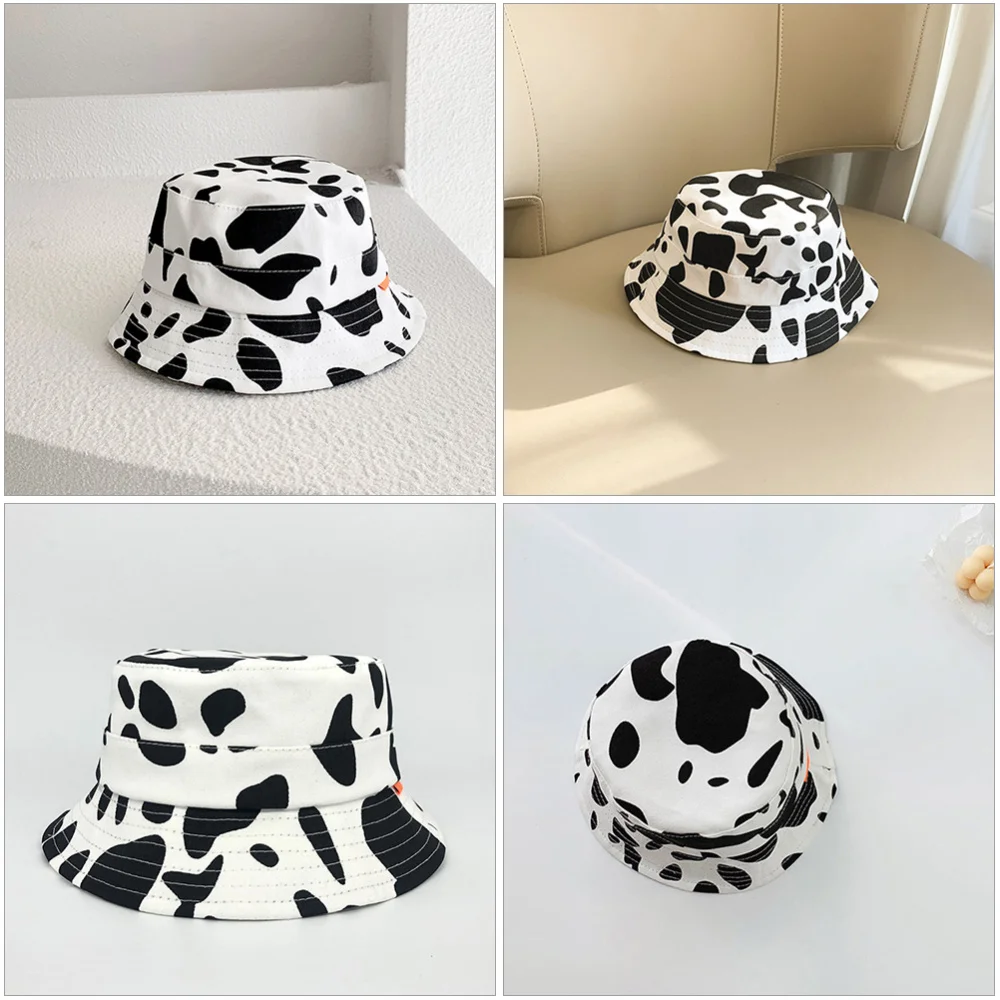 

Cow Pattern Fisherman Hat Lightweight Breathable Sun Block Fisherman Hat