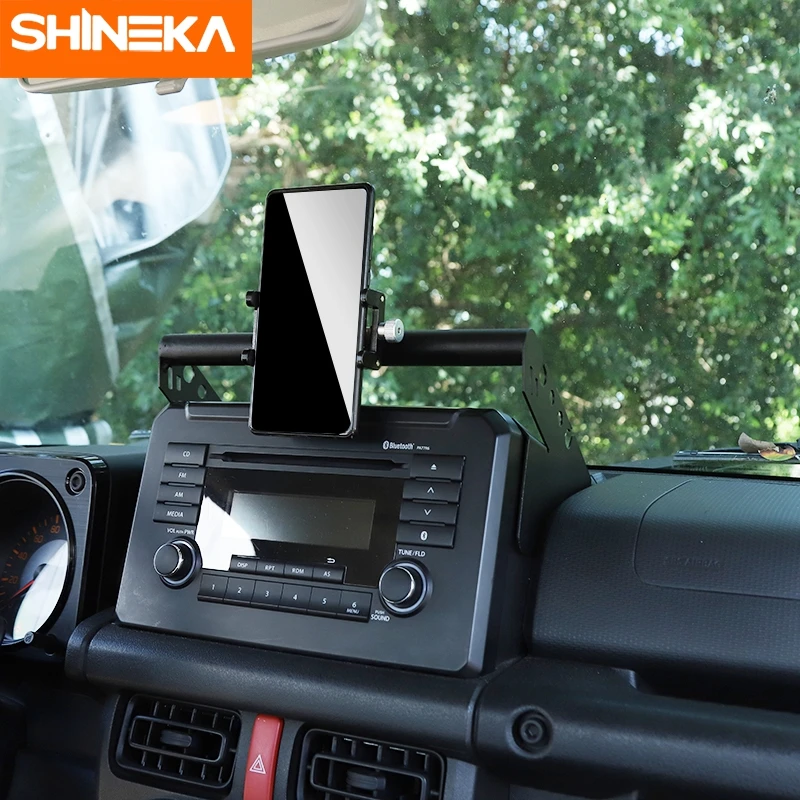 shineka gps stand for suzuki jimny jb74 2019 car mobile phone holder support bracket rod accessories for suzuki jimny 2019 2020 free global shipping