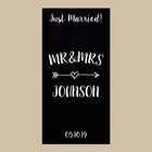 Пляжное полотенце из микрофибры, персонализированный свадебный подарок для молодоженов, мистер и миссис, черно-белое, для путешествий