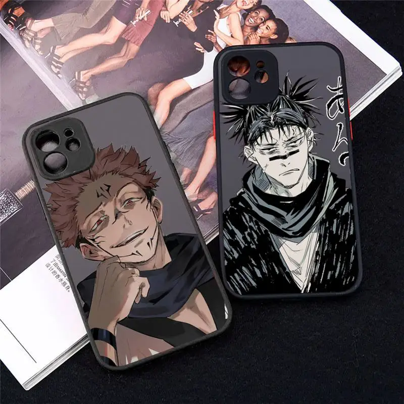 

Jujutsu Kaisen japan Anime Phone Case matte transparent For iphone 7 8 11 12 13 plus mini x xs xr pro max cover
