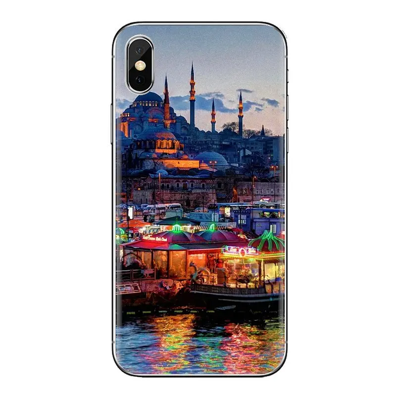 Мягкий силиконовый чехол для телефона с Пастельно-Ночной вид сцены турецкий