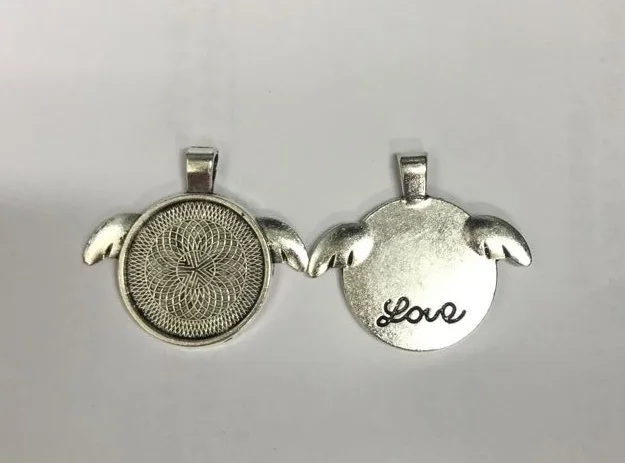 Бесплатная доставка 25 мм ожерелье с ангельскими крыльями подвеска кабошон