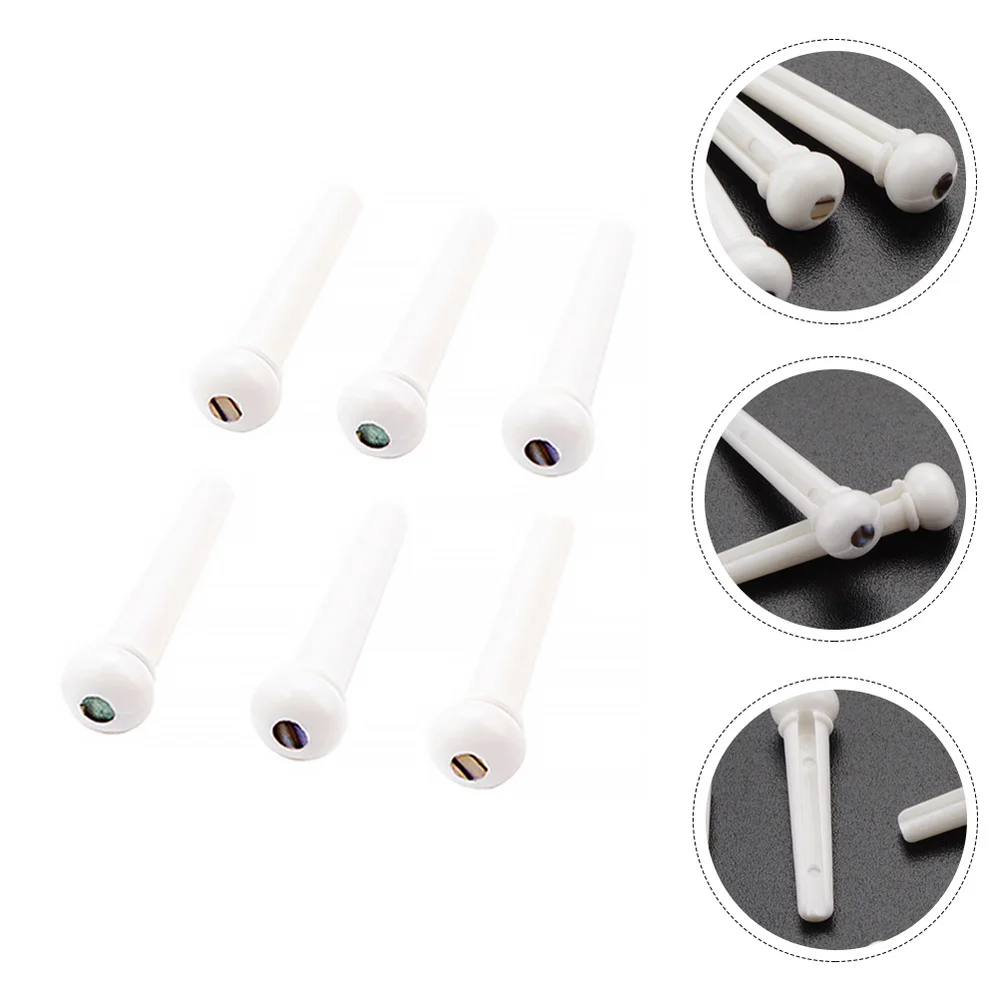 

6pcs Guitar Bridge String Pegs Practical String Studs Guitar Accessories