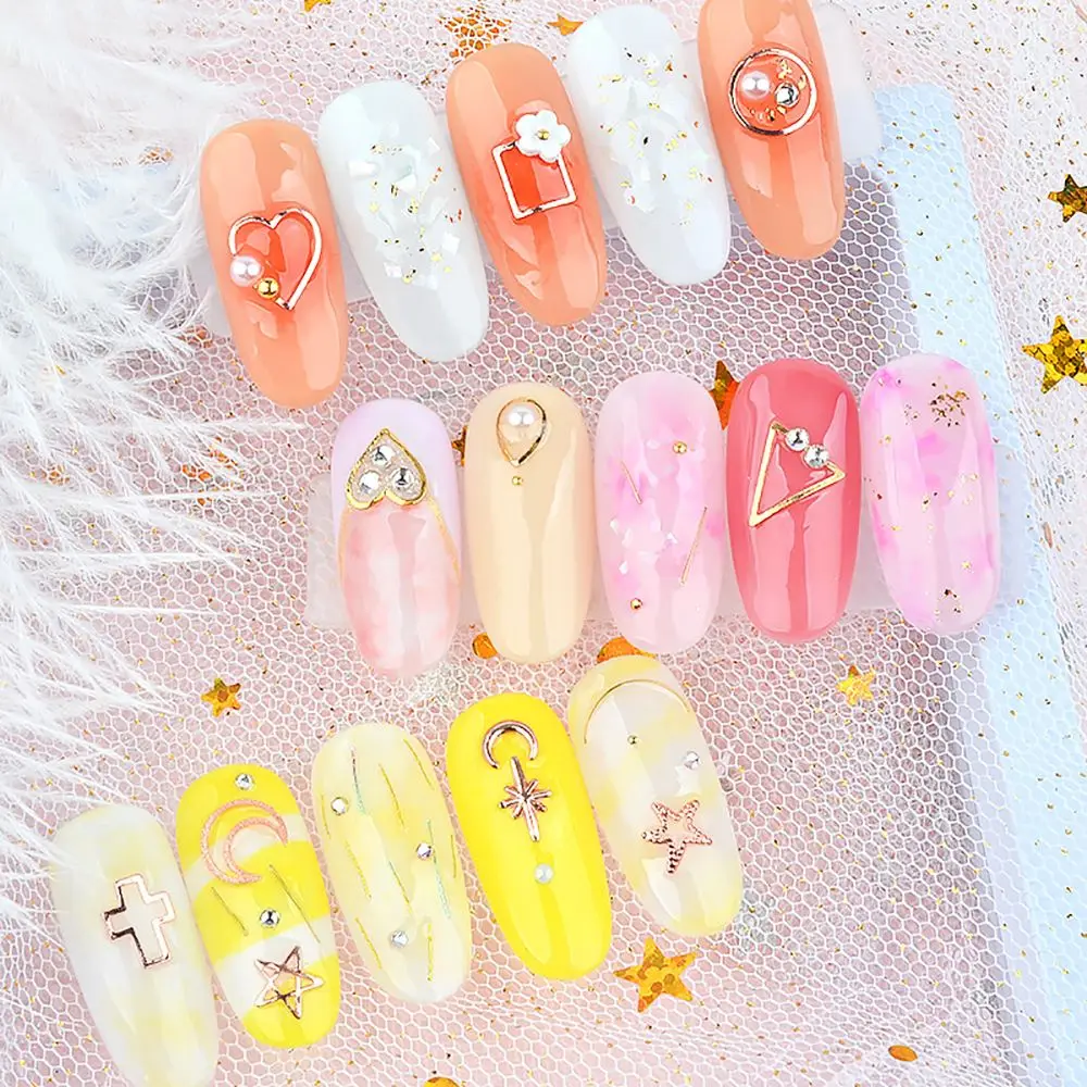 12 сеток розовые золотые серебряные гвозди детали для ногтей украшения Смешанные