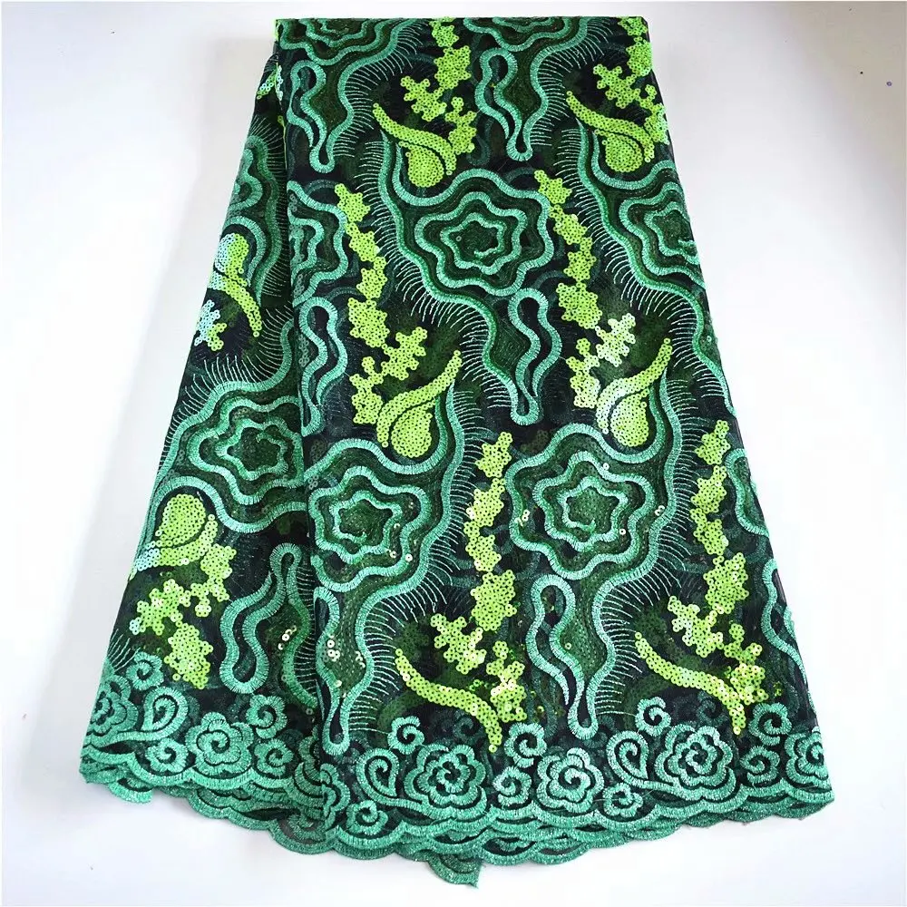 Последняя африканская кружевная ткань с блестками 2020 высокое качество