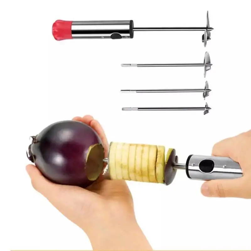 

Stainless Steel Fruit Vegetable Corer Seed Remover Coring Remove Device Drill Lemon Juicer Vegetables Dig Opener Kitchen Tool