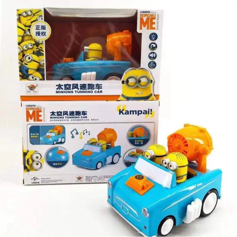 

Genuine Minions Car Despicable Dad Space Wind Speed Universal Wheel with Light Children's Sports Car Toy Set