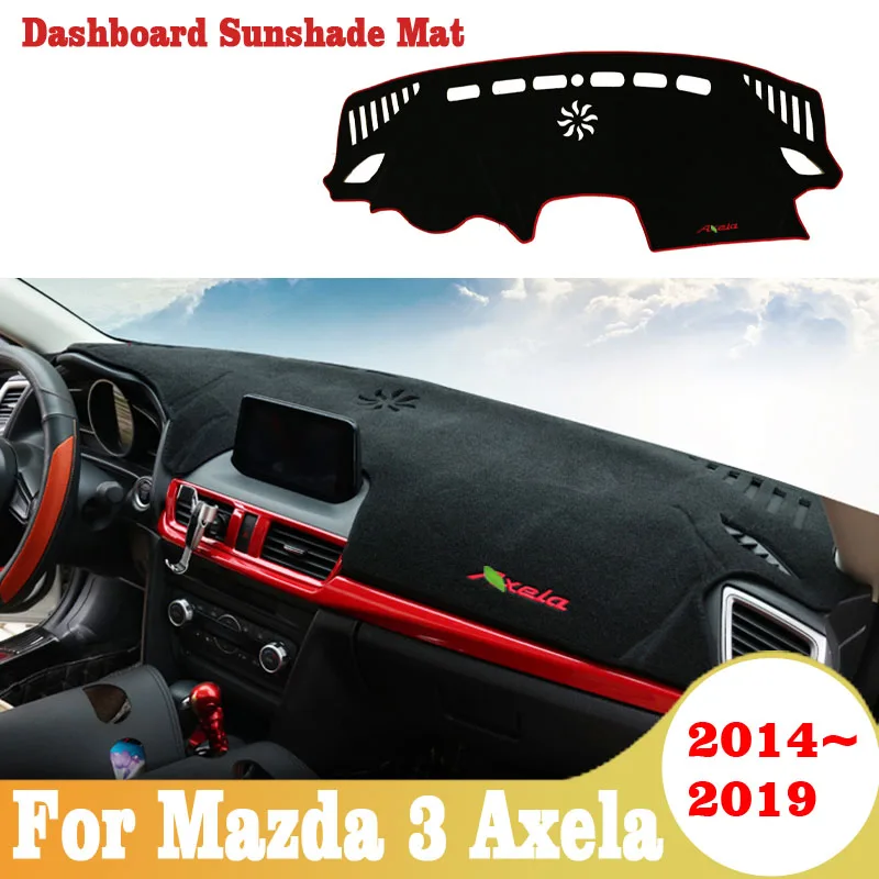 Para Mazda 3 Axela 2014 2015 2016 2017-2019 salpicadero de coche evitar almohadilla de luz instrumento plataforma cubierta de escritorio alfombrillas alfombras Accesorios
