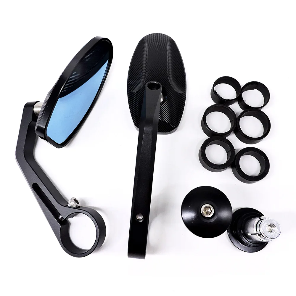 

2pcs/lot Motorcycle Rearview Mirrors CNC Motorcycle Bar End Black Rearview Side Mirror For Triumph Speed Triple Accessories