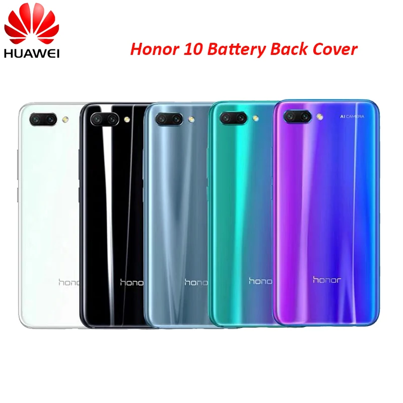 Оригинальная задняя крышка батарейного отсека Huawei 3D Glass Honor 10 чехол с клейким