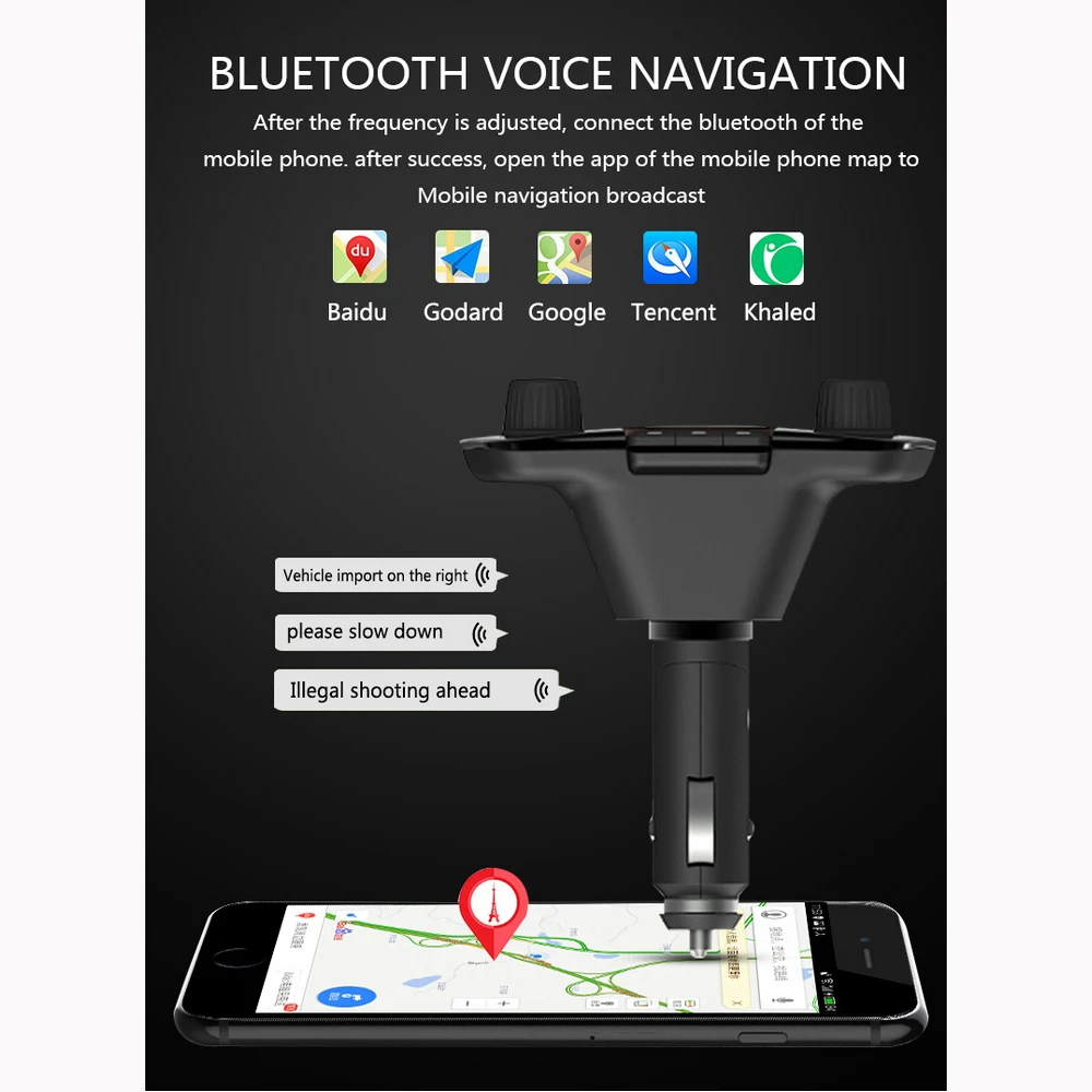 Bluetooth автомобильный комплект беспроводной FM передатчик гарнитура MP3 плеер с