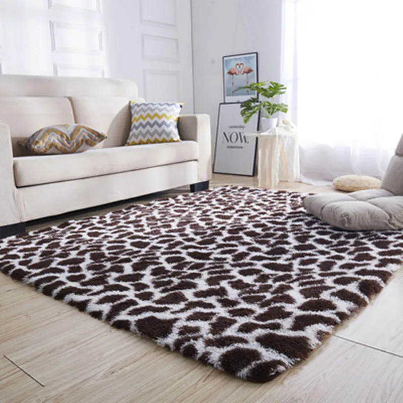 Модные коврики и ковры для гостиной Леопардовый мягкий коврик спальни кухни