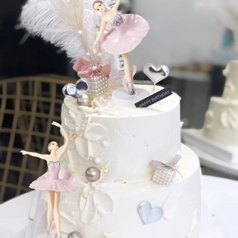 3 шт./компл. балетные танцевальные Девушки Торт украшения Топпер день рождения