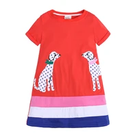 summer girls dress red dress for little girl cartoon 2022 brand princess cotton baby clothing kids children clothes girl dress