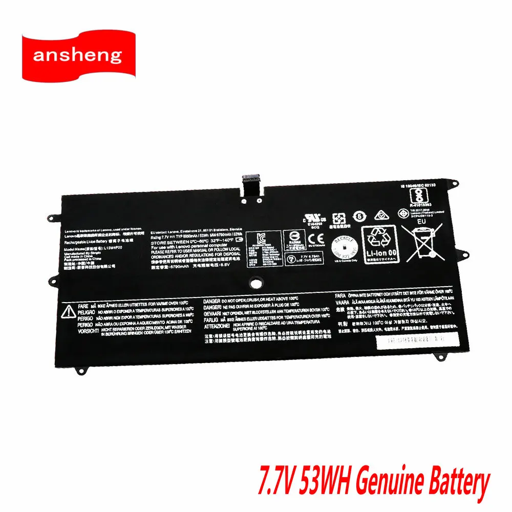 

Аккумулятор для ноутбука Lenovo Yoga 4S YOGA 7,7 S 900S-12ISK 80ML001WGE 80ML001QIV 80 мл, 900 В, 53WH, L15M4P20