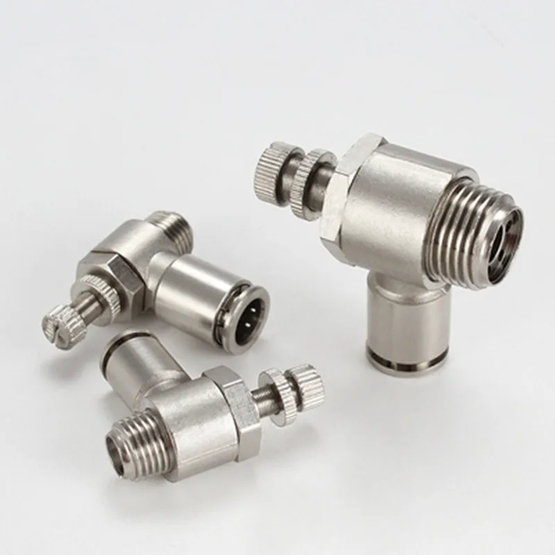 

Copper nickel plated quick connector SL pneumatic air connector 4-12thread 1 / 8 "1 / 4 3 / 8 1 / 2 straight hose connector pipe